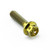 Titanium Flanged Hex Head Bolt M5x(0.80mm)x20mm Race Spec Gold