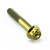 Titanium Flanged Hex Head Bolt M5x(0.80mm)x30mm Race Spec Gold