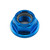 Titanium Flanged Nylon Nut M12x(1.75mm) Blue