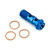 Titanium Banjo Bolt Double M10x(1.00mm) Race Spec Blue