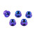 Titanium Sprocket Nuts M8x(1.25mm) Drilled Pack x5 Purple Haze