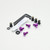 Aluminium Screen Kit SV650 4 Bolts Purple