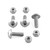 Aluminium Screen Kit 4 Bolt with Nylock Nuts Silver