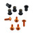 Aluminium Screen Kit 5 Bolt Orange Etched