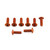 Aluminium Screen Kit (4mm Italian Bikes) 8 Bolt Orange