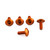 Aluminium Mudguard & Hugger Bolt Kit Orange