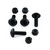 Aluminium Number Plate Kit 4 Bolt (USA/Italia) Black