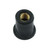 Black Rubber Nut With Brass Insert M6 x 1.0 x 15