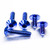 Titanium Chain Guard & Rear Hugger Bolt Kit Blue