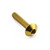 Stainless Steel Dome Head Bolt M5x(0.80mm)x25mm Gold