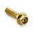 Stainless Steel Flanged Hex Head Bolt M8x(1.25mm)x28mm Gold