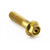 Stainless Steel Flanged Hex Head Bolt M8x(1.25mm)x32mm Gold