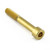 Stainless Steel Socket Cap Bolt M8x(1.25mm)x55mm Gold
