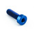 Titanium Parallel Socket Cap M6x(1.00mm)x20mm Flat Head Blue