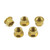 Stainless Steel Sprocket Nut M12x(1.50mm) Pack x5 Gold