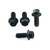 Stainless Steel ABS Sensor Mount Bolt Kit Front & Rear Black