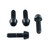 Stainless Steel Front Axle Pinch Bolt Set Black
