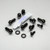 Stainless Steel Headlight Mount Bolt Kit Black