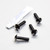 Stainless Steel Rider Footrest Hanger Bolt Kit Black