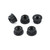 Titanium Sprocket Nuts M8x(1.25mm) Bi-Hex Lock Pack x5 Black