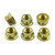 Titanium Sprocket Nuts M10x(1.25mm) Drilled Pack x6 Gold