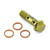 Titanium Banjo Bolt Double M10x(1.25mm) (35mm Long) Gold