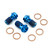 Titanium Banjo Bolt Single M10x(1.00mm) Rear Brake Master Cylinder Race Spec Pack x3 Blue