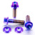 Titanium Brake & Clutch Lever Perch Pinch Bolt Kit Purple Haze