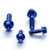 Titanium Brake & Clutch Lever Perch Pinch Bolt Kit Blue
