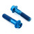 Titanium Clip-On / Handle Bar Mount Bolt Kit Blue