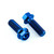 Titanium Front Brake Caliper Mount Bolt Kit Blue