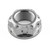 Titanium Flanged Axle Nut M22x(1.50mm) Rear Wheel Drilled