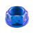 Titanium Flanged Axle Nut M24x(1.50mm) Drilled Rear Wheel Purple Haze