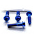 Titanium Pillion Footrest Hanger Bolt Kit Blue