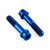 Titanium Rear Brake Caliper Pinch Bolt Kit Flanged Socket Cap Race Spec Blue