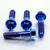Titanium Rider Footrest Hanger Bolt Kit Blue
