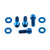 Titanium Rider Footrest Hanger Bolt Kit Blue