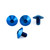 Titanium Sump Guard Mount Bolt Kit Blue
