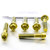 Titanium Top & Bottom Clamp Yoke Pinch Kit Gold