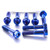Titanium Top & Bottom Clamp Yoke Pinch Kit DualDrive Blue