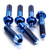 Titanium Top & Bottom Clamp Yoke Pinch Kit Blue