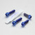 Titanium Top & Bottom Clamp Yoke Pinch Kit Blue