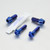 Titanium Top & Bottom Clamp Yoke Pinch Kit Blue