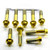 Titanium Top & Bottom Clamp Yoke Pinch Kit Gold