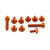 Aluminium Mudguard & Hugger Bolt Kit Orange