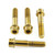Stainless Steel Rider Footrest Hanger Bolt Kit Flanged Socket Cap Race Spec Gold