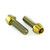 Titanium Pillion Footrest Hanger Bolt Kit Gold