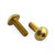 Aluminium Water Bottle Cage Bolts M5x(0.80mm)x16mm Dome Head Pack x2 Gold