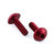 Aluminium Water Bottle Cage Bolts M5x(0.80mm)x16mm Dome Head Pack x2 Red