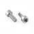 Aluminium Water Bottle Cage Bolts M5x(0.80mm)x12mm Parallel Head Socket Cap Pack x2 Silver